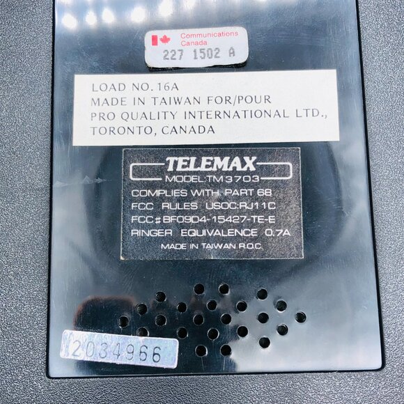 80s Telemax Red Black Princess Telephone with Cord and Handset Retro Electronics - Picture 6 of 11